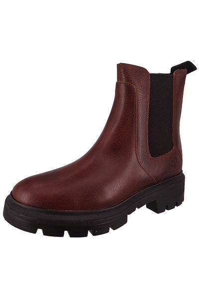 Timberland Damen Sportliche Stiefelette Cortina Valley Chelsea Tb0a5ww4931 Braun Dark Brown Leder Mit Greenstr