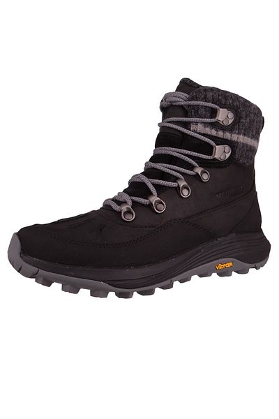 Merrell Damen Winterstiefel Stiefel Wanderschuhe Winterschuhe Thermo Mid Zip Wp J037410 Schwarz Black Lede