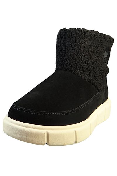 Sorel Damen Stiefelette Winterschuhe Explorer III Slip-On Cozy WP 2079341 Schwarz 010 Black Wildleder /