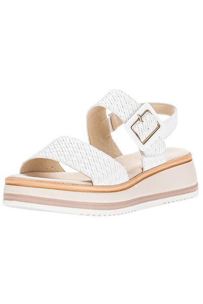 GABOR Damen Sandalen G-weite 62.744 Weiß 60 Weiß Leder