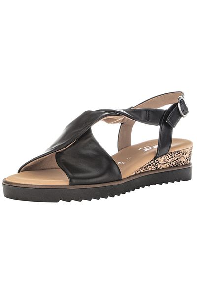 GABOR Damen Sandalen G-weite 62.751 Schwarz 27 Schwarz Leder
