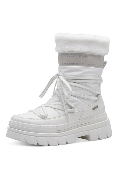 Marco Tozzi Damen Stiefel Stiefel Winterschuhe 2-26288-41 Weiß 197 White Comb Textil/synthetik Mit Mt Feel