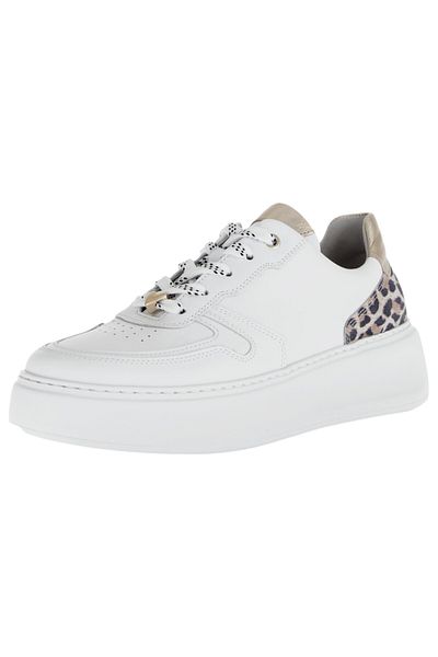 GABOR Damen Low Sneaker Low Top G-weite 66.485 Weiß 52 Weiss/puder Leder
