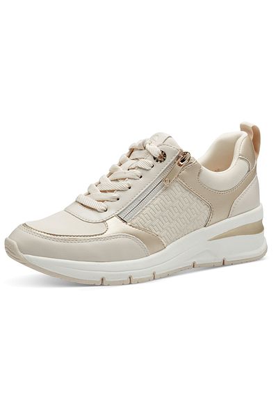 Tamaris Damen Low Sneaker Low Top 1-23721-42 Beige 430 Ivory Comb Kunstleder Mit Removable Sock