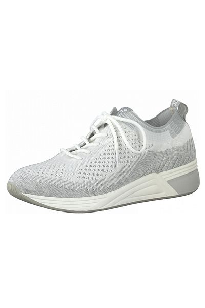 Marco Tozzi Damen Low Sneaker Earth-edition Vegan 2-23760-26 Weiß 197 White Comb Textil Mit Removable Sock