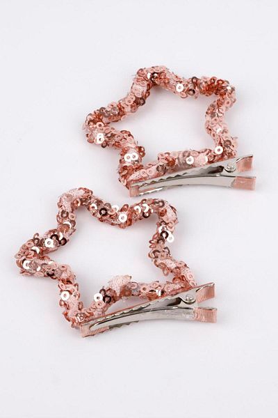 Le Mabelle Rose Sequined Star Double Girls' Clip Buckle