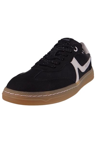 Mustang Damen Low Sneaker Low Top 1511303 Schwarz 9 Schwarz Kunstleder