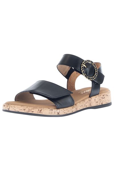 GABOR Damen Sandalen G-weite 62.734 Schwarz 57 Schwarz Leder