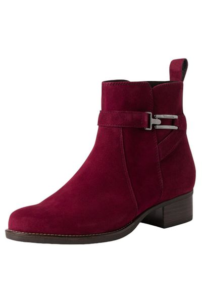 Tamaris Damen Elegante Stiefelette 1-25031-43 Rot 549 Bordeaux Leder Mit Touch-it