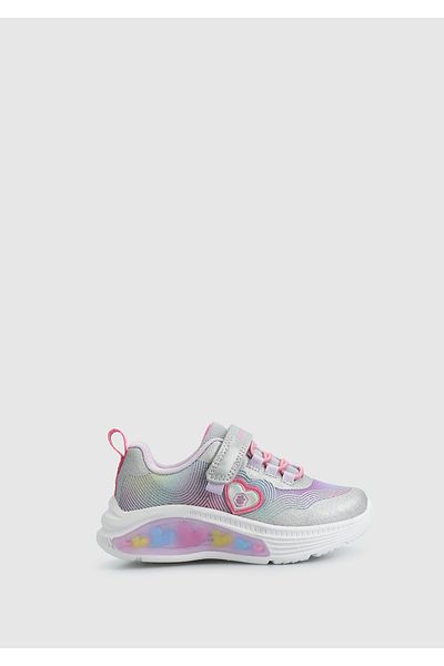lumberjack Gewellter lila Deri Kız Çocuk Sneaker