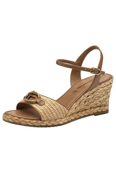 Tamaris Damen Sandalen 1-28339-44 Braun 318 Nature Textil/synthetik Antislide Absatz