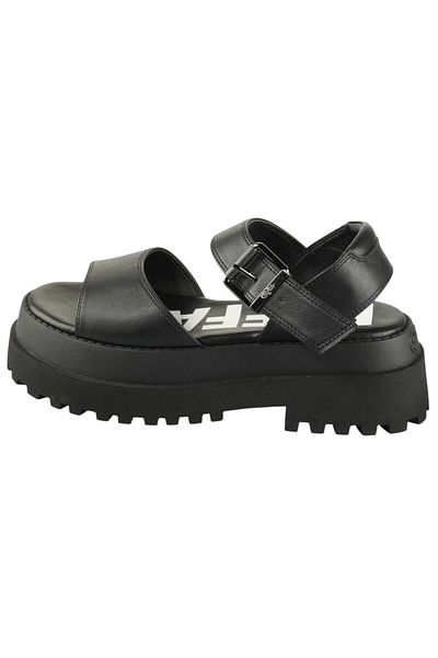 Buffalo Damen Sandalen Pluto Jojo 1602267 Schwarz Black Kunstleder