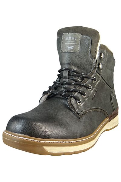 Mustang Herren Elegante Stiefelette 4141604 Grau 259 Graphit Kunstleder