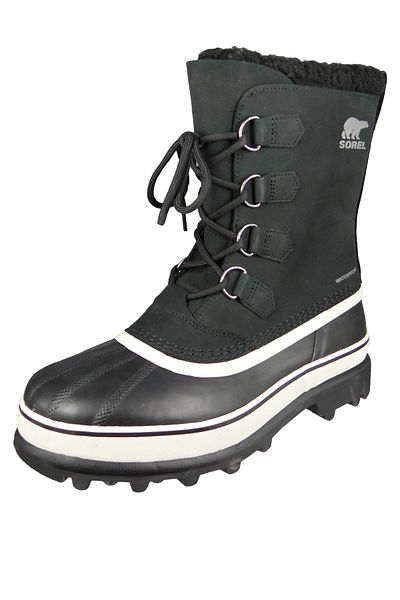 Sorel Herren Winterstiefel Stiefel Winterschuhe Caribou 1002871 Schwarz 016 Black Dark Stone Leder