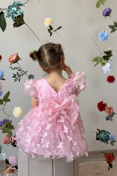 ALYRA Βρεφικό φόρεμα για κορίτσια με κοντό μανίκι φιόγκο Γενέθλια πάρτι γάμου...