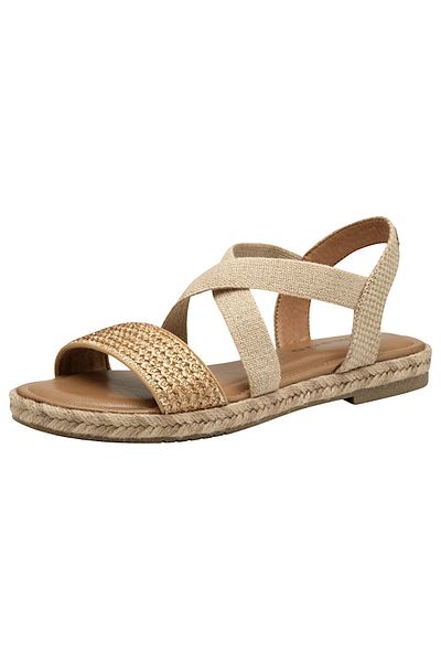 Tamaris Damen Sandalen 1-28110-44 Mehrfarbig 900 Bronce Textil/synthetik Anti-slide Absatz