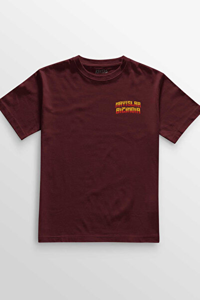 Kretas Burgundy majica Lion May Is Ours žuta crvena minimalna prednja unisex ...