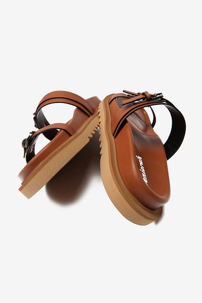 Seniorah Tan Skin Thin Double Banded Women's Slippers