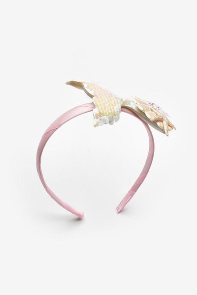 Le Mabelle White Sequined Mermaid Figured Girl's Crown
