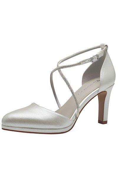 Tamaris Damen Pumps Hochzeit 1-22450-42 Weiß 229 Pearl Textil/synthetik Mit Touch-it