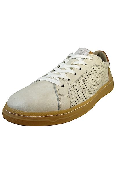 Mustang Herren Low Sneaker Low Top 4204303 Beige 243 Ivory Kunstleder