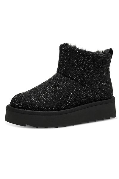 Tamaris Damen Elegante Stiefelette 1-26831-41 Schwarz 043 Black Glam Textil Mit Rem.sock/touchi