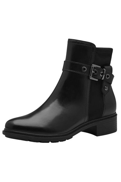 Tamaris Damen Sportliche Stiefelette 1-25425-43 Schwarz 001 Black Leder/synthetik Mit Touch-it