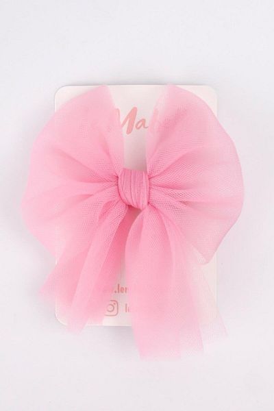 Le Mabelle Pink Tulle Bow Girl's Clip Buckle