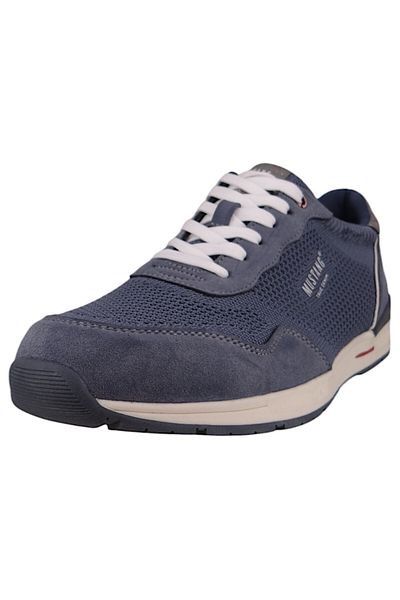 Mustang Herren Low Sneaker Low Top 4154317 Blau 8 Blau Kunstleder