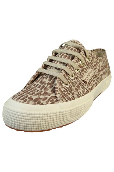Superga Damen Low Sneaker 2750 Jaguar Print S8144nw Mehrfarbig Ad6 Brown Lt-beige Textil