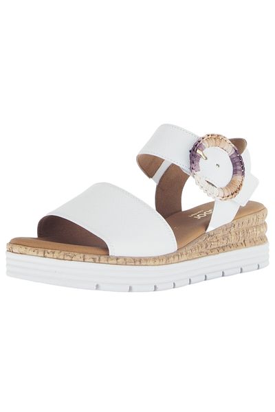 GABOR Damen Sandalen G-weite 62.706 Creme 50 Creme Leder