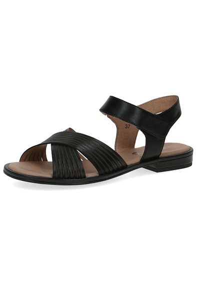 Caprice Damen Sandalen 9-28101-20 Schwarz 220 Black Nappa Leder Mit Cap Memotion