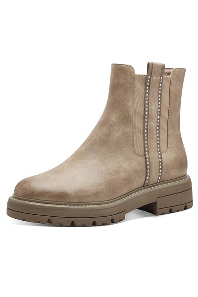 Marco Tozzi Damen Elegante Stiefelette 2-25488-43 Grau 341 Taupe Textil/synthetik Mit Mt Balance Sock