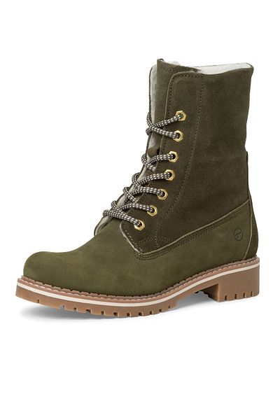 Tamaris Damen Elegante Stiefelette 1-26443-41 Grün 722 Olive Leder