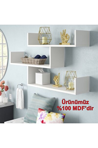 Alcan Mobilya Dekoratif Duvar Rafı