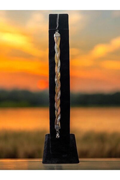 Constanza Exclusive Örgü İtalyan Model Paslanmaz Çelik Bileklik 066