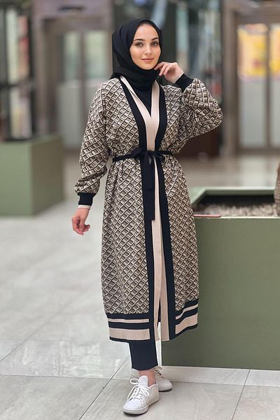Ghisa Diamond Patterned Knitwear Cardigan