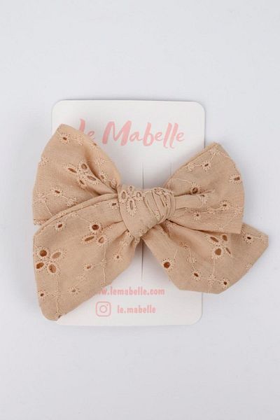 Le Mabelle Πόρπη με κλιπ για κορίτσια σε μπεζ χτένι