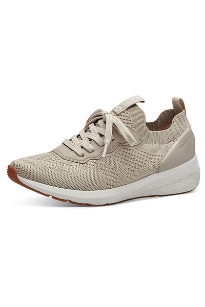 Tamaris Damen Low Sneaker Low Top 1-23714-42 Beige 498 Ivory Metallic Textil/synthetik Mit Removable Sock