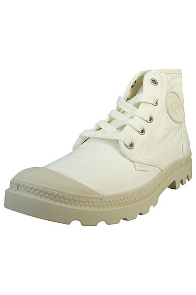 Palladium Damen High Sneaker Pampa Hi Top 92352-100-m Weiß Soft White Baumwolle