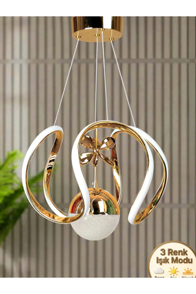 B&F STORE NEW STYLE Yağmur Tek Toplu Gold 3 Renkli Kelebekli Taçlı