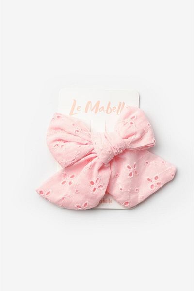 Le Mabelle Pink Scallop Bow Girl's Clip Buckle