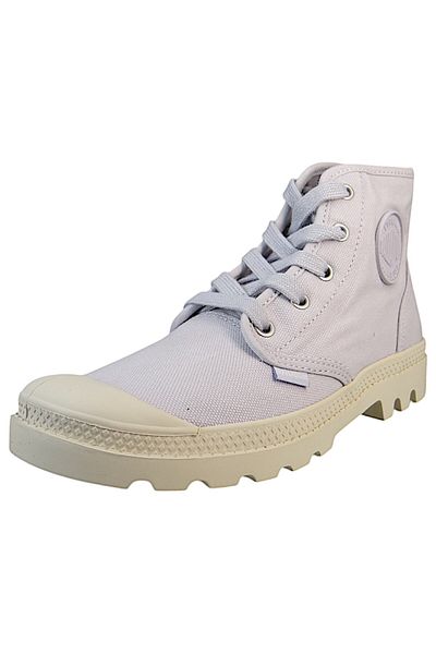 Palladium Damen High Sneaker Pampa Hi Top 92352-549-m Grau Milk Galaxy Baumwolle