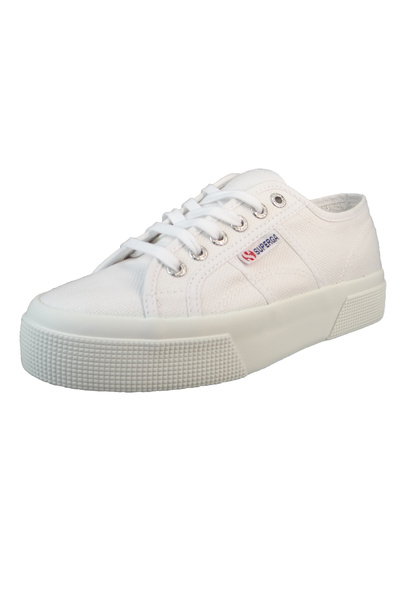 Superga Damen Low Sneaker 2740-platform Low Top S21384w Weiß 901 White Leinen