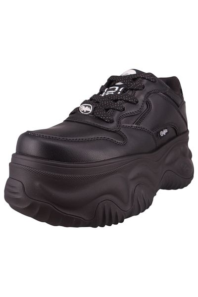 Buffalo Damen Low Sneaker Blader One 1630859 Schwarz Black Kunstleder