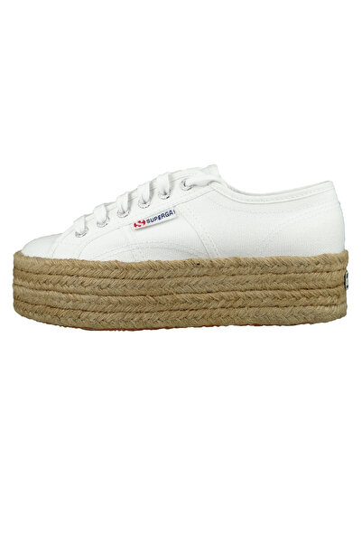 Superga Damen Low Sneaker Cotropew Low Top S51186w-2790 Weiß 901 White Textil