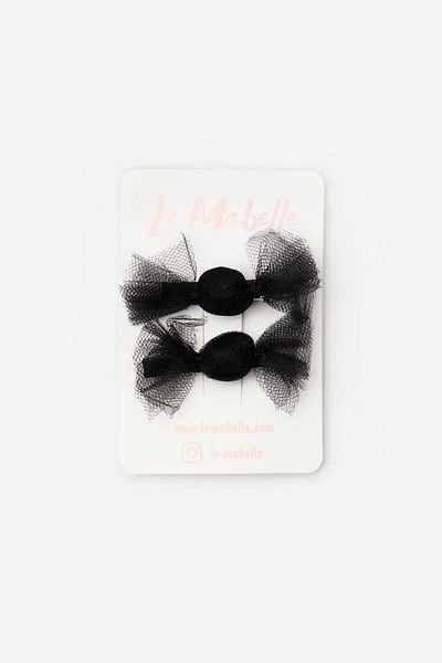 Le Mabelle Black Candy Figured Girl's 2-Piece Clip Buckle