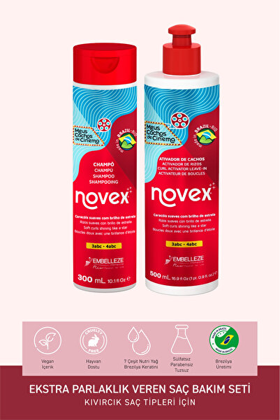 NOVEX Movie Star - Ekstra Parlaklık Veren Bukle Belirginleştirici Şampuan Dur...