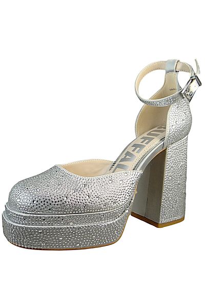 Buffalo Damen Klassische Pumps May Dorsay Vegan 1290180 Silberfarben Silver Textil