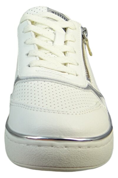 Mustang Damen Low Sneaker Low Top 1300313 Weiß 1 Weiss Kunstleder